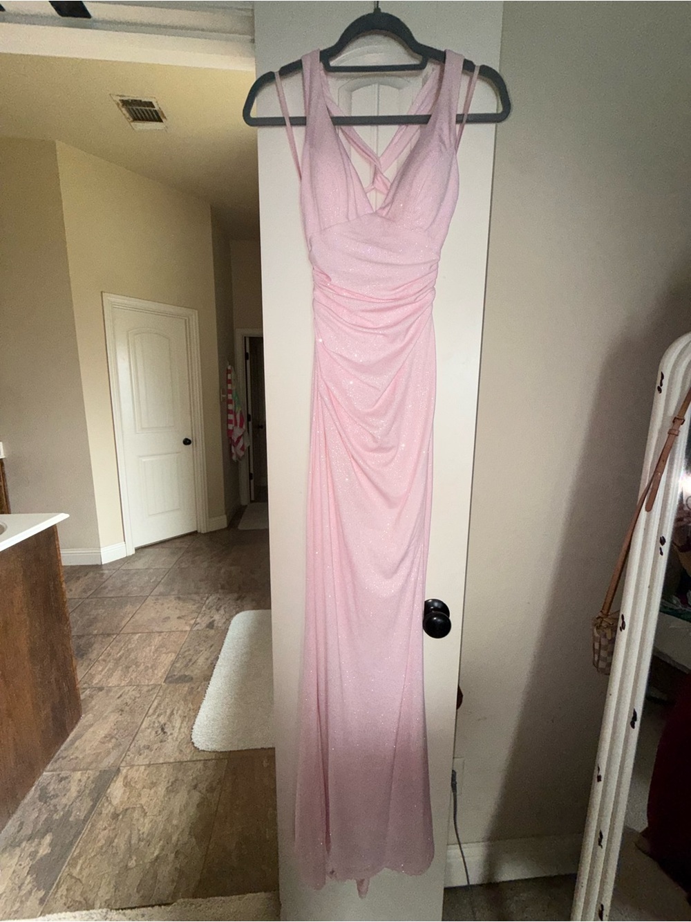 Never worn WindsorWomen's Pink Sleeveless Ruched Gown